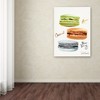 Trademark Fine Art Jennifer Redstreake '3 Macarons with Words' Canvas Art, 14x19 JR0003-C1419GG